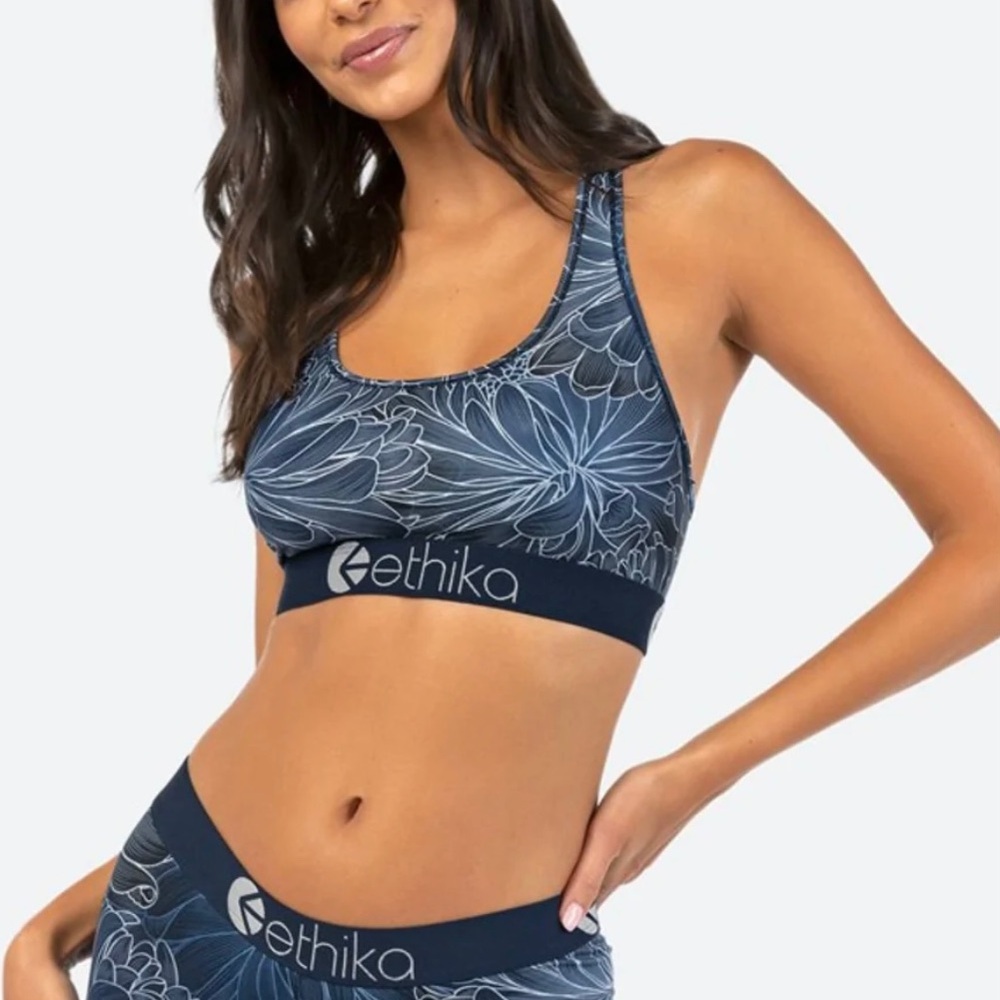 Ethika Silver Bloom Sports Bra